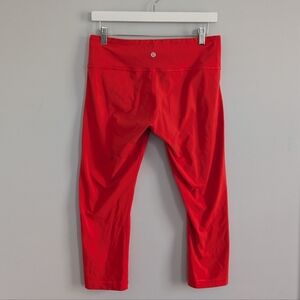 Women's Lululemon 10 Coral Red Leggings Crop